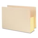 Manila End Tab File Pockets with Tear Resistant Gussets, 5.25" Expansion, Legal Size, Manila, 10/Box