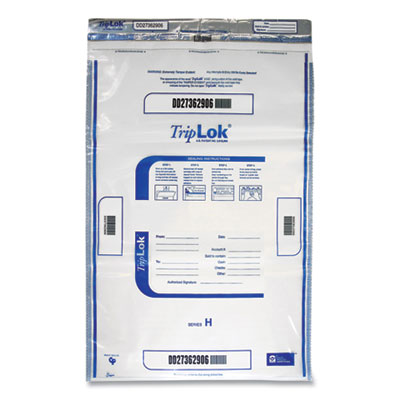 Deposit Bag, Plastic, 12 x 16, Clear, 100/Pack