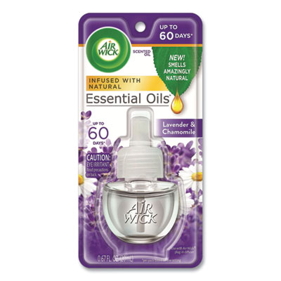 Scented Oil Refill, Lavender and Chamomile, 0.67 oz, 8/Carton