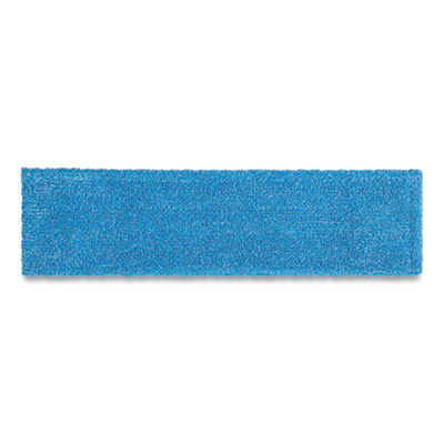 Adaptable Flat Mop Pads, Microfiber, 19.5 x 5.5, Blue