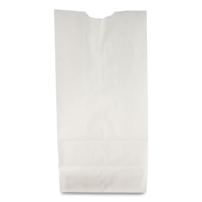 Grocery Paper Bags, #10 Size, 6.31" x 4.19" x 13.38", White, 500/Bundle