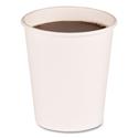 Paper Hot Cups, 8 oz, White, 50/Sleeve, 20 Sleeves/Carton