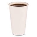 Paper Hot Cups, 16 oz, White, 50/Sleeve, 20 Sleeves/Carton