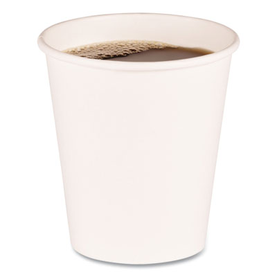 Paper Hot Cups, 10 oz, White, 50/Sleeve, 20 Sleeves/Carton