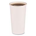 Paper Hot Cups, 20 oz, White, 50/Sleeve, 12 Sleeves/Carton