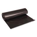 Recycled Low-Density Polyethylene Can Liners, 60 gal, 1.2 mil, 38" x 58", Black, Perforated, 10 Bags/Roll, 10 Rolls/Carton