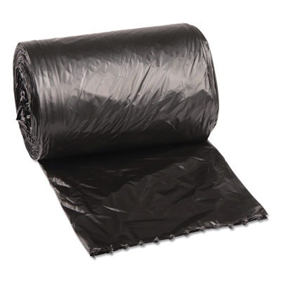 Low-Density Waste Can Liners, 4 gal, 0.35 mil, 17" x 17", Black, Perforated Roll, 50 Bags/Roll, 20 Rolls/Carton