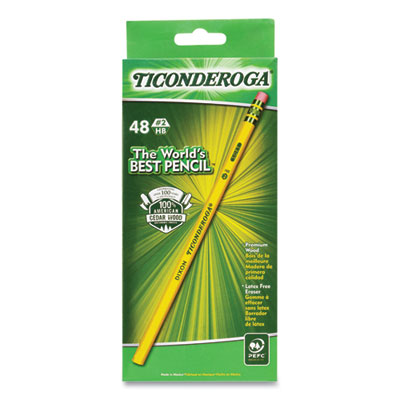 Pencils, HB (#2), Black Lead, Yellow Barrel, 48/Pack