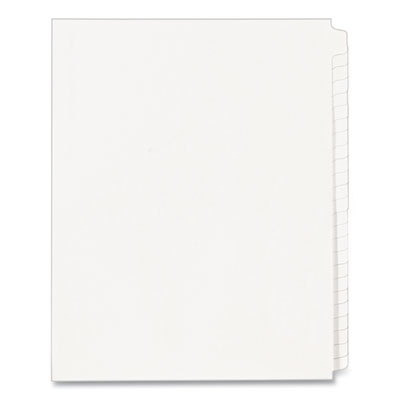 Blank Tab Legal Exhibit Index Divider Set, 25-Tab, 11 x 8.5, White, 1 Set