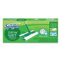 Sweeper Mop, 10 X 4.8 White Cloth Head, 46" Green/silver Aluminum/plastic Handle, 6/carton