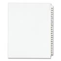 Preprinted Legal Exhibit Side Tab Index Dividers, Avery Style, 25-Tab, 251 to 275, 11 x 8.5, White, 1 Set, (1340)