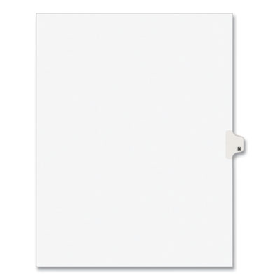 Preprinted Legal Exhibit Side Tab Index Dividers, Avery Style, 26-Tab, N, 11 x 8.5, White, 25/Pack, (1414)