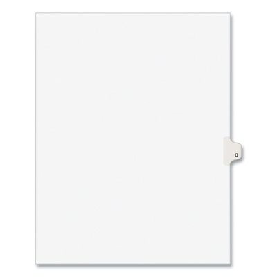 Preprinted Legal Exhibit Side Tab Index Dividers, Avery Style, 26-Tab, O, 11 x 8.5, White, 25/Pack, (1415)