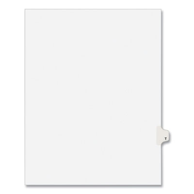 Preprinted Legal Exhibit Side Tab Index Dividers, Avery Style, 26-Tab, T, 11 x 8.5, White, 25/Pack, (1420)