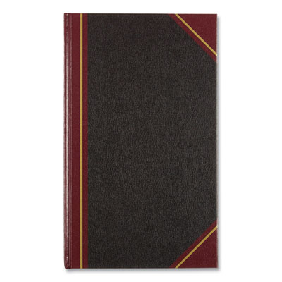 Texthide Eye-Ease Record Book, Black/Burgundy/Gold Cover, 14.25 x 8.75 Sheets, 300 Sheets/Book