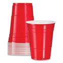 SOLO Party Plastic Cold Drink Cups, 16 oz, Red, 50/Pack