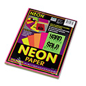 Array Colored Bond Paper, 24 lb Bond Weight, 8.5 x 11, Assorted Neon Colors, 100/Pack