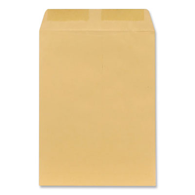 Catalog Envelope, 28 lb Bond Weight Kraft, #10 1/2, Square Flap, Gummed Closure, 9 x 12, Brown Kraft, 100/Box