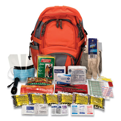 Emergency Preparedness First Aid Backpack, XL, 63 Pieces, Nylon Fabric