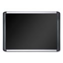 Soft-touch Bulletin Board, 72" x 48", Black Surface, Black/Satin Aluminum Frame