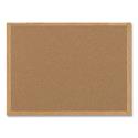 Earth Cork Board, 72" x 48", Tan Surface, Oak Finished Wood Frame