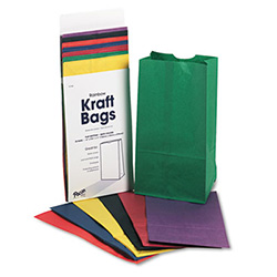 Rainbow Bags, #6 Size, 6" x 3.63" x 11", Assorted Bright Colors, 28/Pack