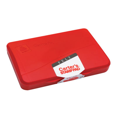 Pre-Inked Felt Stamp Pad, 4.25" x 2.75", Red