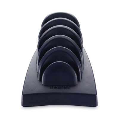 InSight Priority Puck Five-Slot Desktop Copyholder, Plastic, Blue