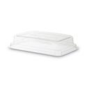 WorldView 100% Recycled Content Lid, 7.5 x 5 x 1.6, Clear, Plastic, 400/Carton