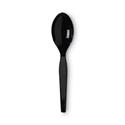 Plastic Cutlery, Heavy Mediumweight Teaspoons, Black, 1,000/Carton