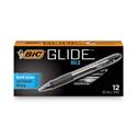 GLIDE Bold Ballpoint Pen, Retractable, Bold 1.6 mm, Black Ink, Smoke Barrel, Dozen