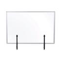 Protector Series Glass Aluminum Desktop Divider, 47.2 x 0.16 x 35.4, Clear