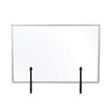 Protector Series Glass Aluminum Desktop Divider, 40.9 x 0.16 x 27.6, Clear