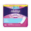 Thin Daily Panty Liners, Regular, 120/Pack, 6 Packs/Carton