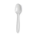 Plastic Cutlery, Mediumweight Teaspoons, White, 1,000/Carton