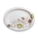 Pathways Heavyweight Oval Platters, 8.5 x 11, Green/Burgundy, 500/Carton