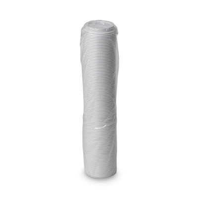 Dome Drink-Thru Lids, Fits 10 oz to 20 oz Dixie Paper Hot Cups, White, 100/Pack