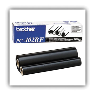 PC-402RF Thermal Transfer Refill Roll, 150 Page-Yield, Black, 2/Pack