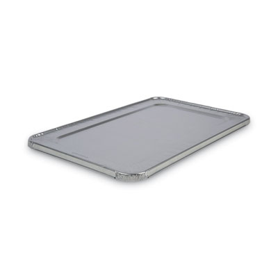 Aluminum Steam Table Pan Lids, Fits Full-Size Deep Pan, 380 Gauge, 0.63" Deep, 12.88 x 20.81, 50/Carton