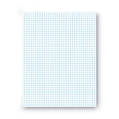 Quadrille-Rule Glue Top Pads, Quadrille Rule (4 sq/in), 50 White 8.5 X 11 Sheets, Dozen