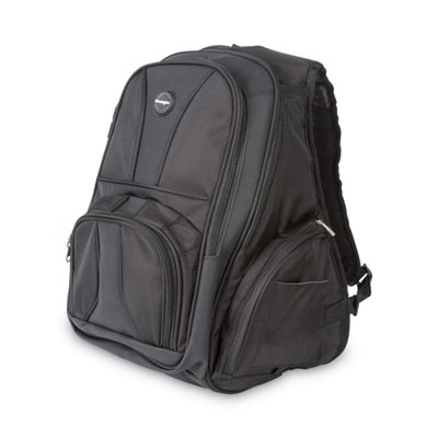 Contour Laptop Backpack, Fits Devices Up to 17", Ballistic Nylon, 15.75 x 9 x 19.5, Black