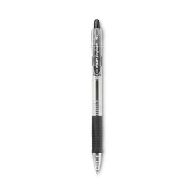 EasyTouch Ballpoint Pen, Retractable, Medium 1 mm, Black Ink, Clear Barrel, Dozen