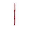 Precise V7 Roller Ball Pen, Stick, Fine 0.7 mm, Red Ink, Red/Clear Barrel, Dozen