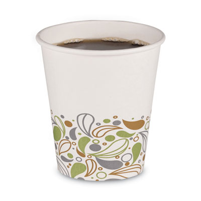 Deerfield Printed Paper Hot Cups, 10 oz, 50/Sleeve, 20 Sleeves/Carton