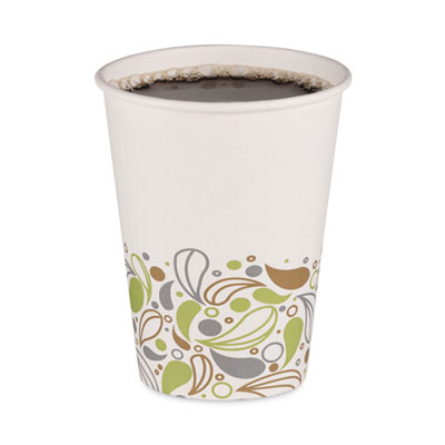 Deerfield Printed Paper Hot Cups, 12 oz, 50/Sleeve, 20 Sleeves/Carton