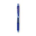 EnerGel-X Gel Pen, Retractable, Fine 0.5 mm Needle Tip, Blue Ink, Translucent Blue/Blue Barrel, Dozen