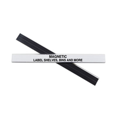 HOL-DEX Magnetic Shelf/Bin Label Holders, Side Load, 0.5 x 6, Clear, 10/Box