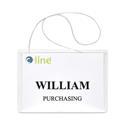 Name Badge Kits, Top Load, 4 x 3, Clear, Elastic Cord, 50/Box