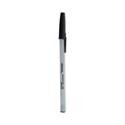 Ballpoint Pen, Stick, Fine 0.7 mm, Black Ink, Gray/Black Barrel, Dozen