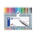 Triplus Fineliner Porous Point Pen, Stick, Extra-Fine 0.3 mm, Assorted Ink and Barrel Colors, 20/Pack